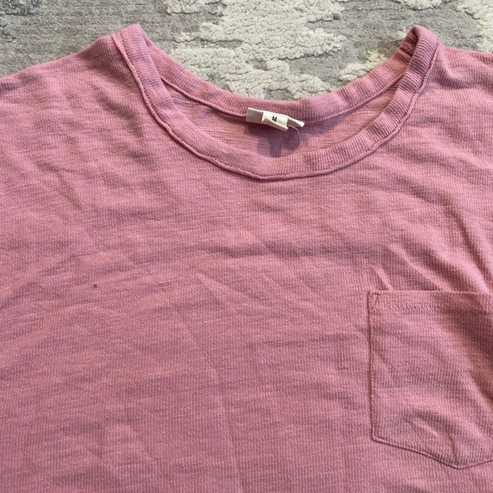 Pink Blouse Long Sleeve Pullover Size M /a.n.a A New Aproach Soft EUC - Picture 4 of 6